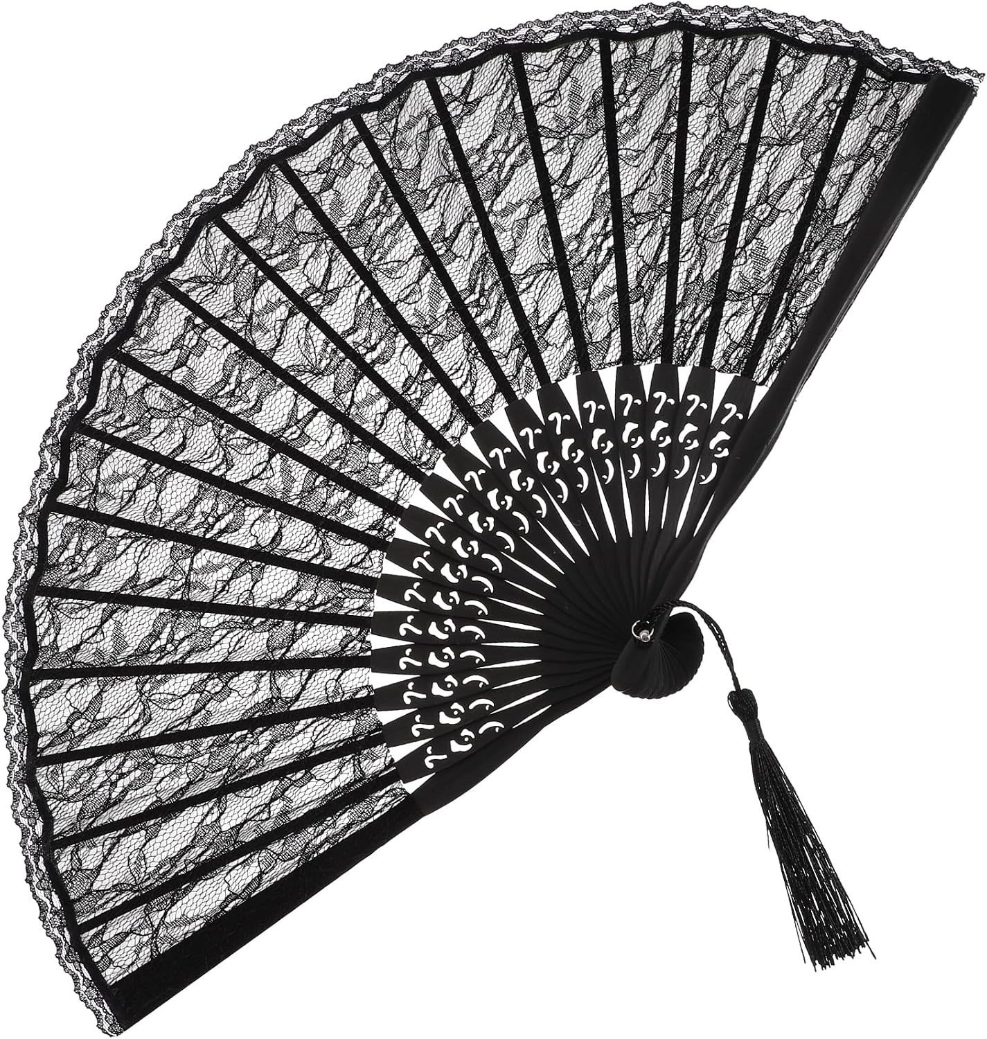 Elegante kanten handfan in Spaanse stijl voor bruiloften, kostuums en evenementen