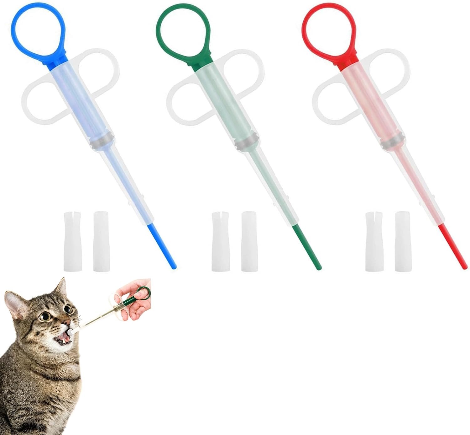 3 pet syringes, pet medicine dispenser, applicator for tablets and liquids, ideal for cats and small dogs - ShopVlot