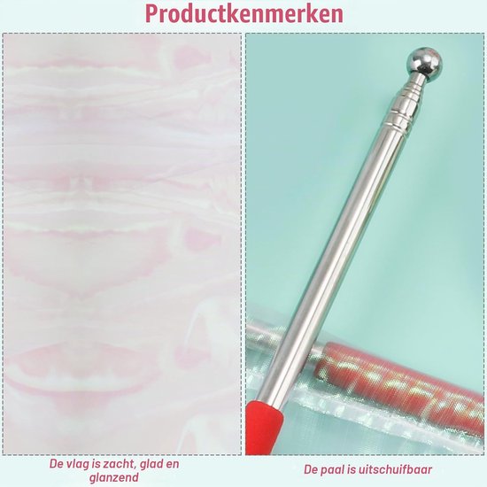 2 Stuks Halve Cirkel Aanbiddingsvlag, 140x92cm Lofdansvlaggen met Schaalbare Staven Glanzende Aanbiddingsbanner Metallic Glans Engelenvleugels voor Danskerk (Transparant Wit) — afbeelding 2