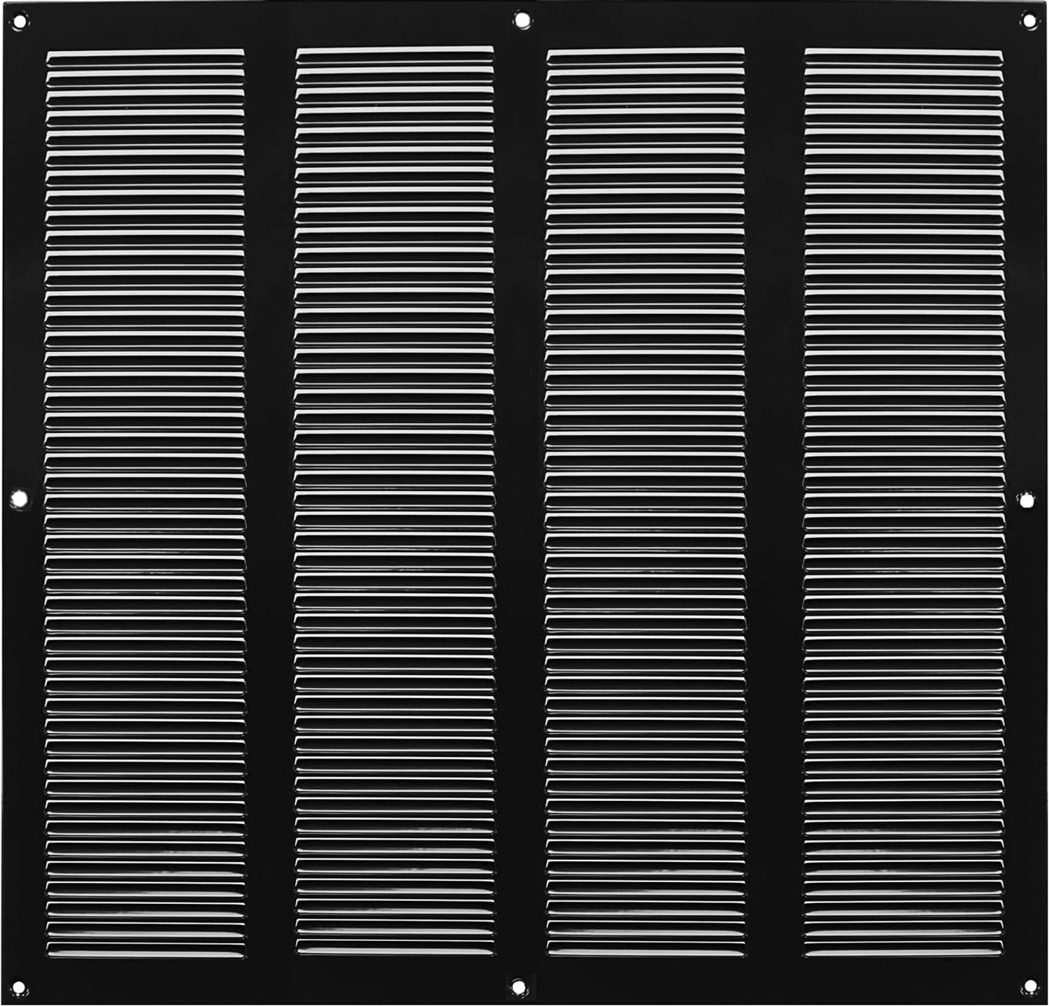 400x400mm Zwart Stalen Ventilatierooster met Muggengaas - Metalen Ventilatieroosters