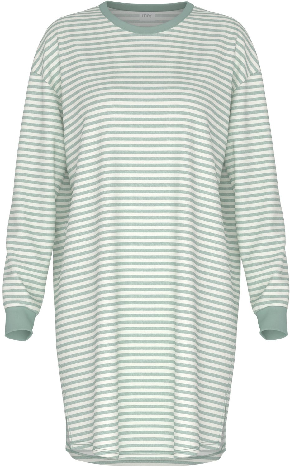 Mey Damen Nachtjapon Serie Willow Stripes Seasalt Green
