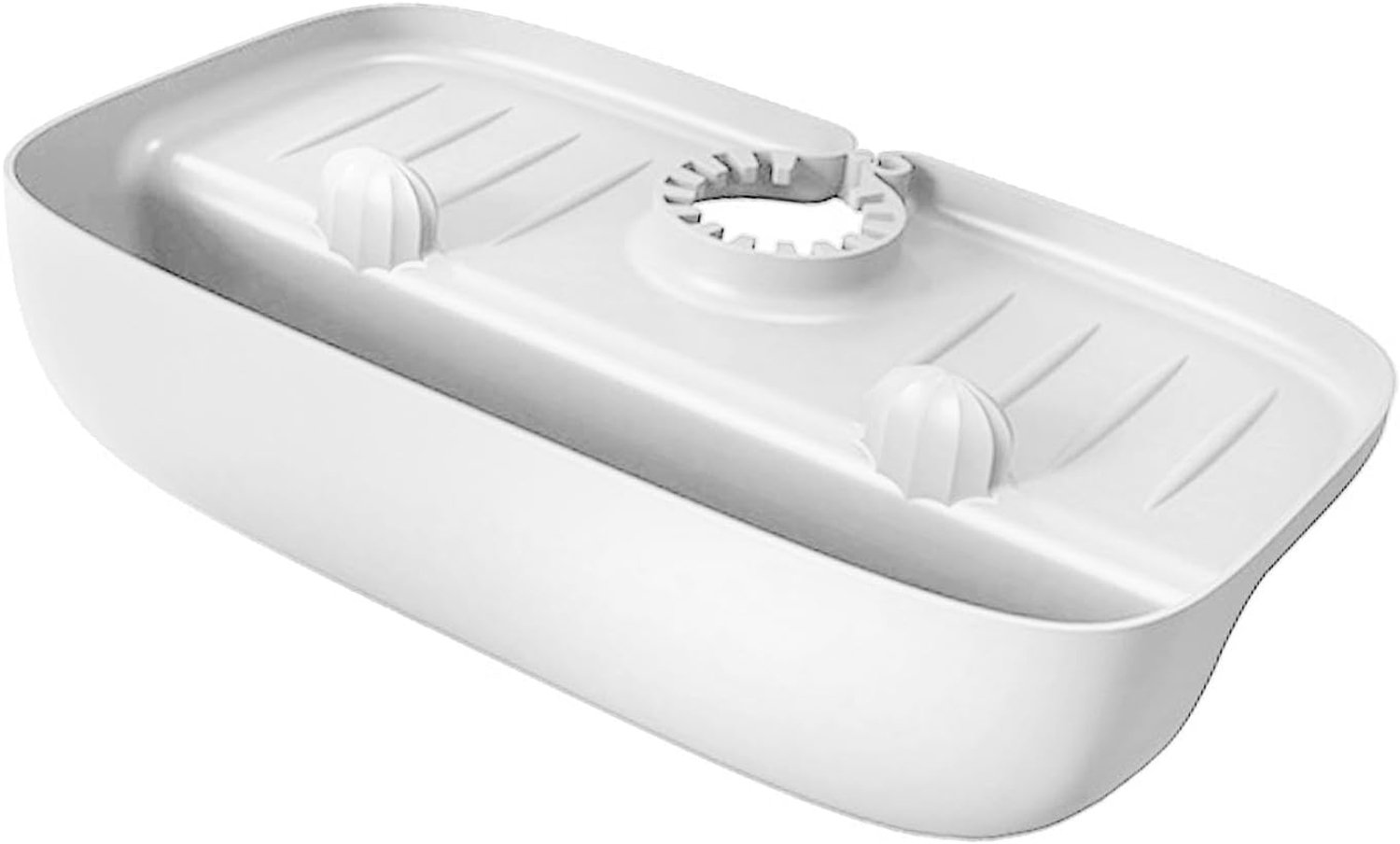 Anti-aankomst Tap Drainage-tapijt, Opbergsteun voor Zeepspons, Keukendrogingsmat, Badkamer, Gootsteenaanrecht (Wit)