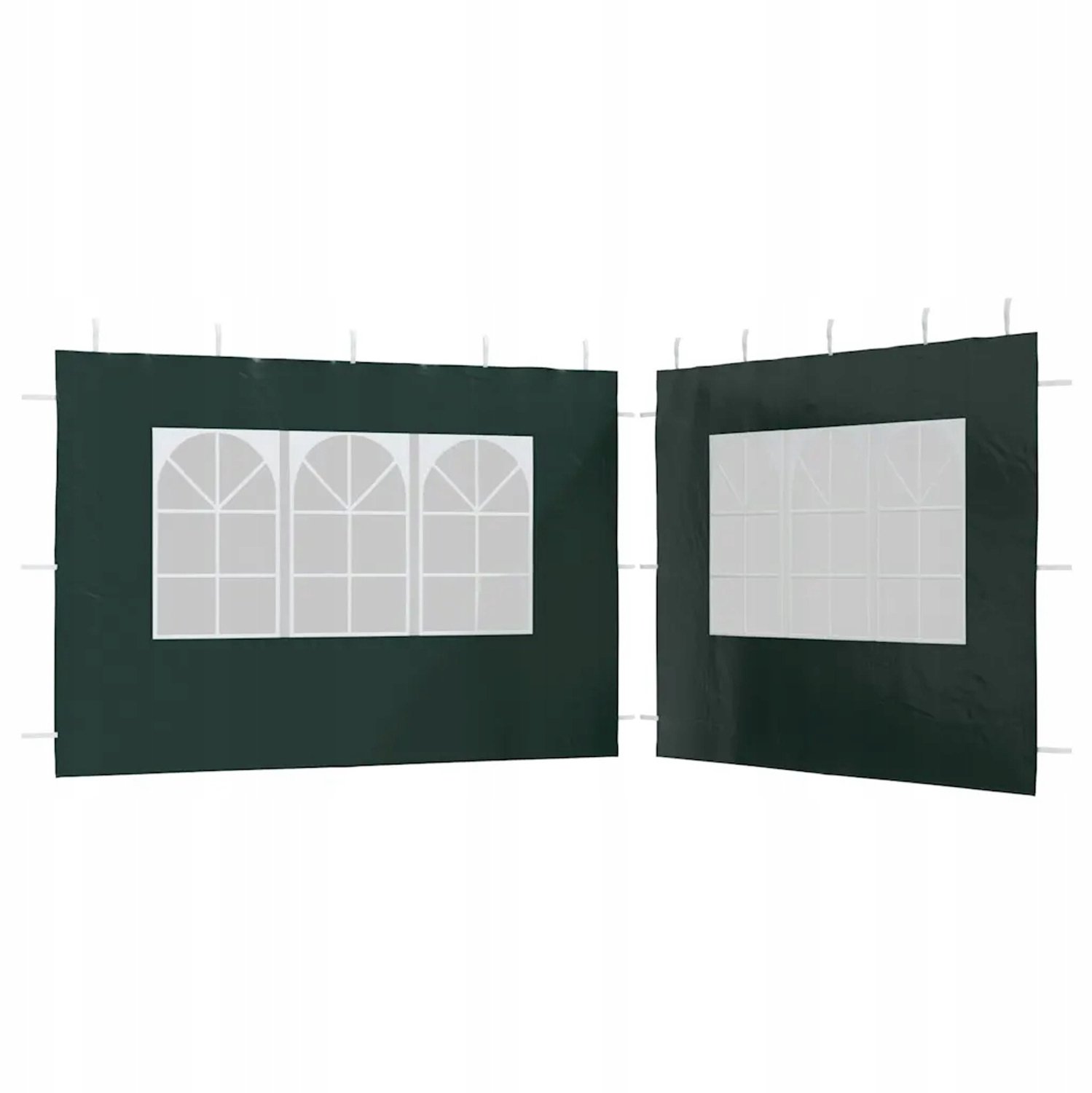 Groene feesttent met decoratieve ramen, 300x195 cm