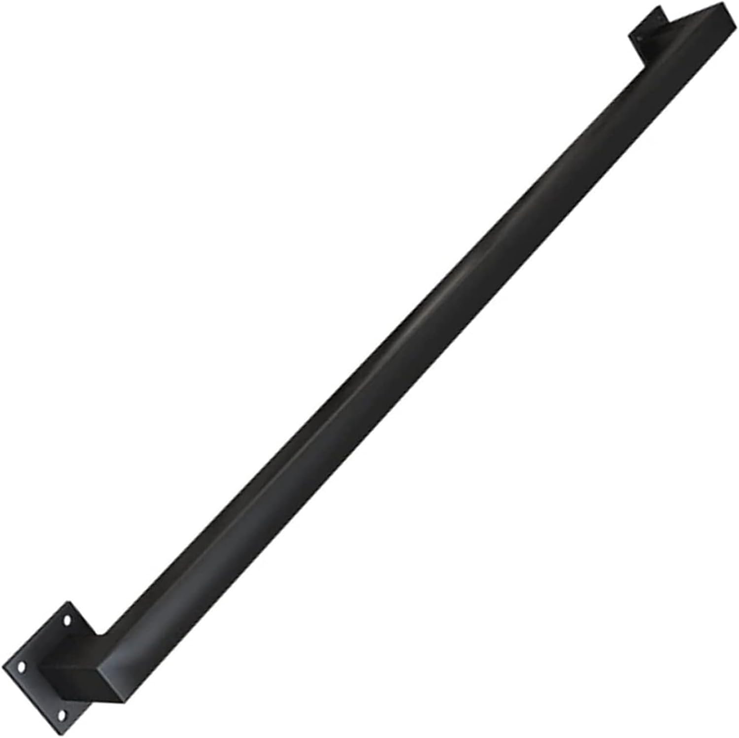 Staircase Handrail Wall Mount Banister Hand Railing Length 30cm-300cm for Indoor and Outdoor Banister, Black Metal Wrought Iron Square Pipe Staircase Balustrades (Size : 280cm)