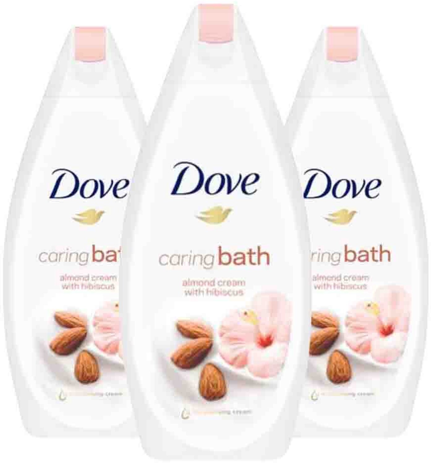 Dove - Badcrème Amandelmelk & Hibiscus - 3 x 450 ml - Voordeelverpakking