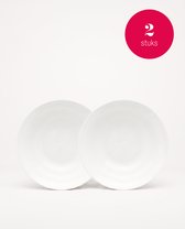 vtwonen - Pastaborden - Set van 2 - Wit - Porselein - 25,5 cm