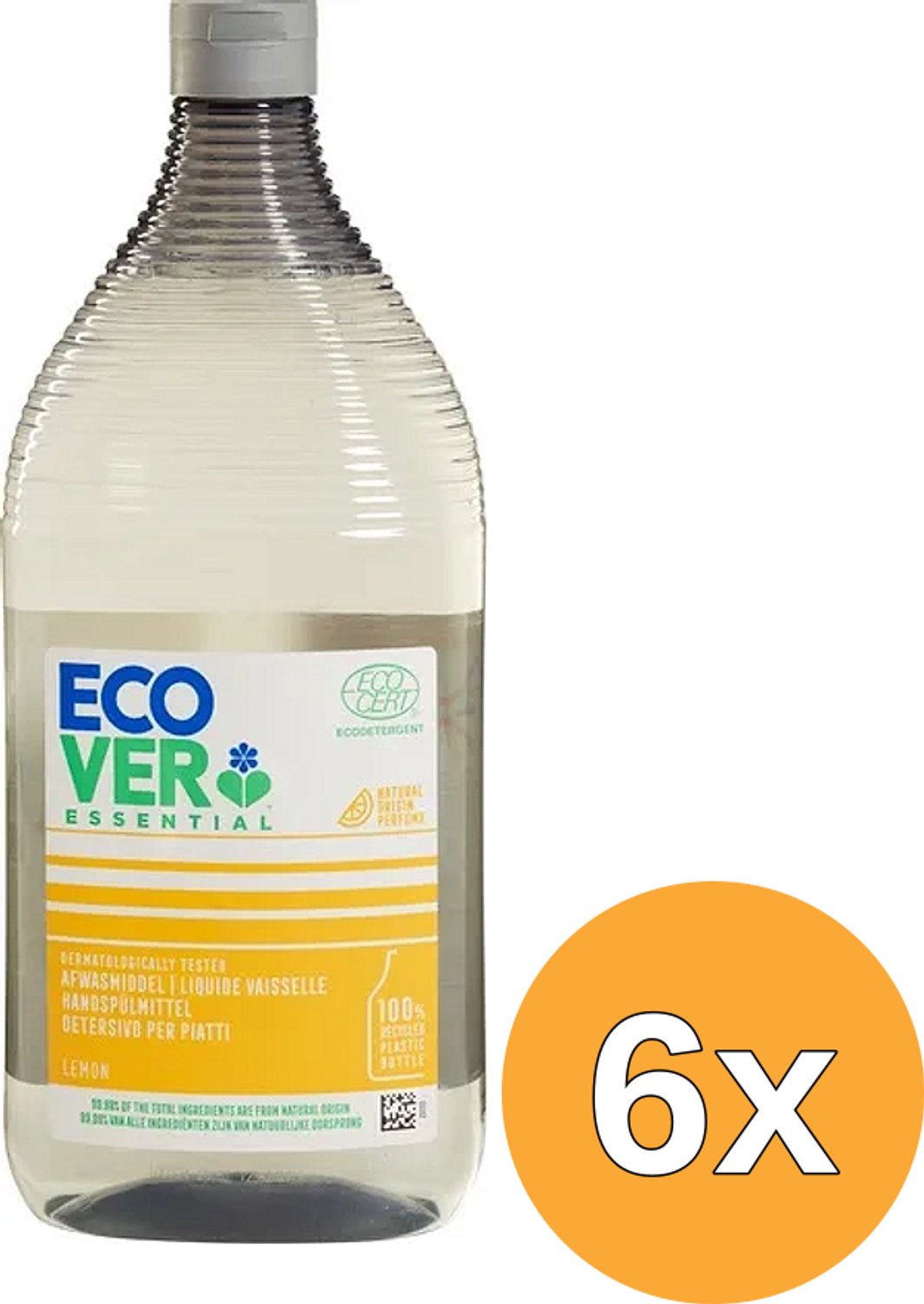 6x Ecover Afwasmiddel Essential Citroen (950 ml)