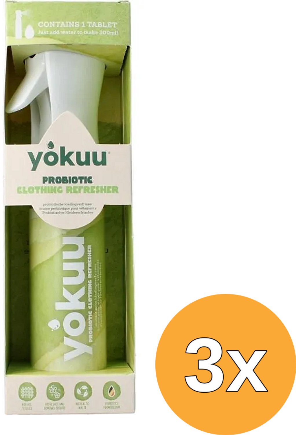 3x Yokuu Starterkit Probiotische Kledingopfrisser (1 stuks)
