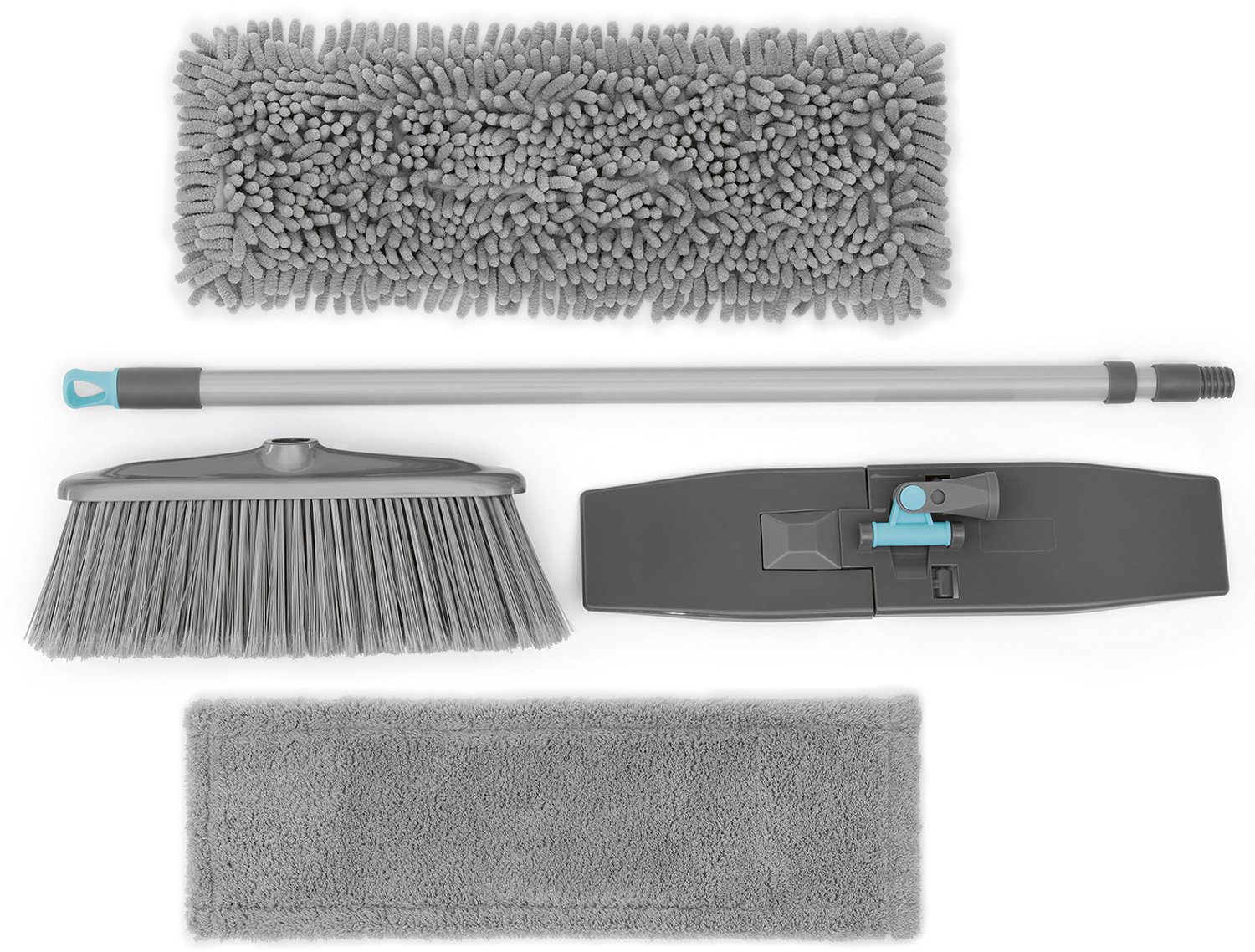 CLEANmaxx vloerwisserset 3-in-1 dweil + doekjes voor droge en natte reiniging