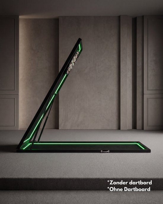 Dartfold LED - Inklapbare dartbaan met LED-verlichting en oche - Zwart van Dartfold — afbeelding 3
