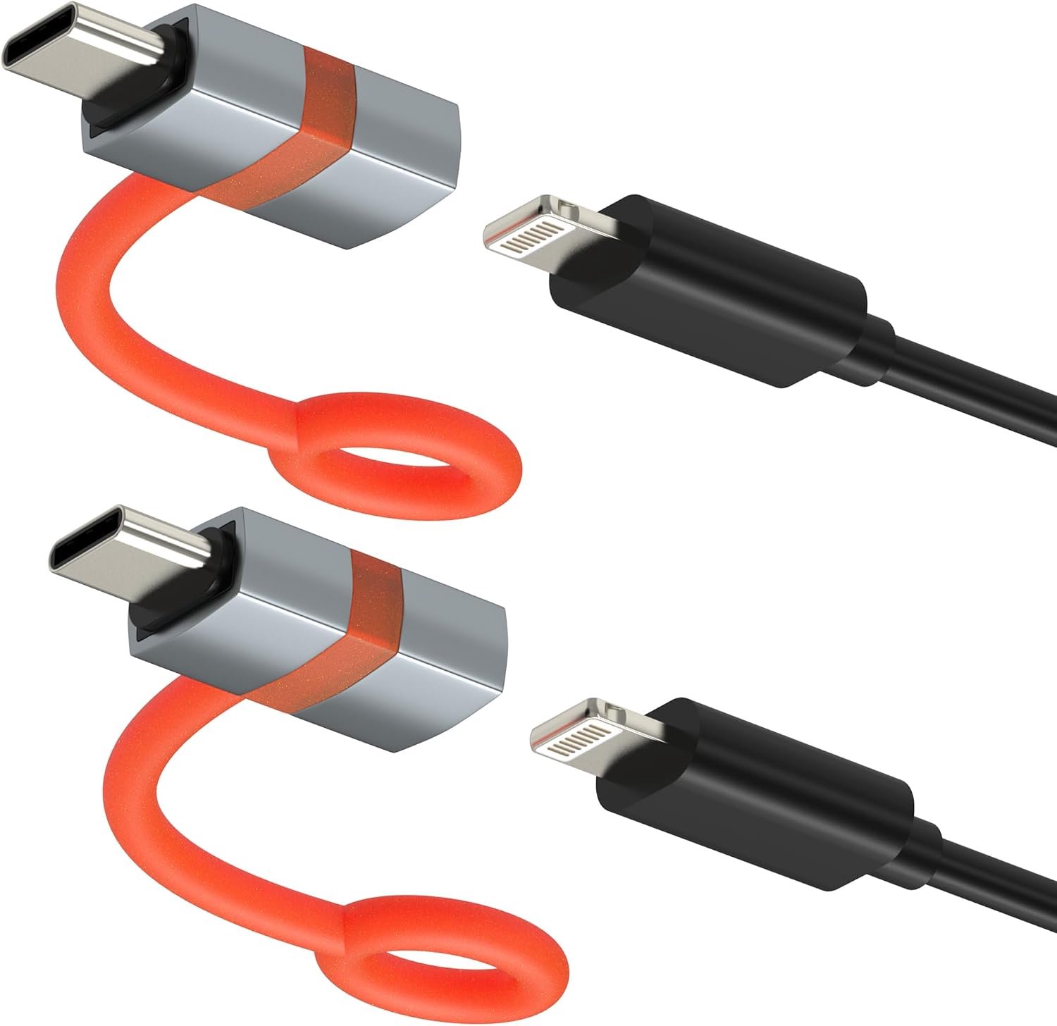 60 W adapter Lightning naar USB C (2 stuks) kabel type C oplaadkabel voor iPhone 17 16 15 Pro Max voor Apple iPad compatibel met Samsung Galaxy S26 S25 S24 snellader bus Air-aansluiting gecertificeerd
