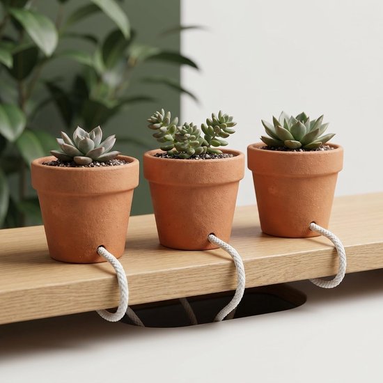 2 Stuks Zelfbewaterende Katoenen Plantendoek Automatische Waterabsorptie voor Binnenpotten Hydrocultuur Universele Wicks voor Plantenbewatering Wortelhydratatie — afbeelding 3