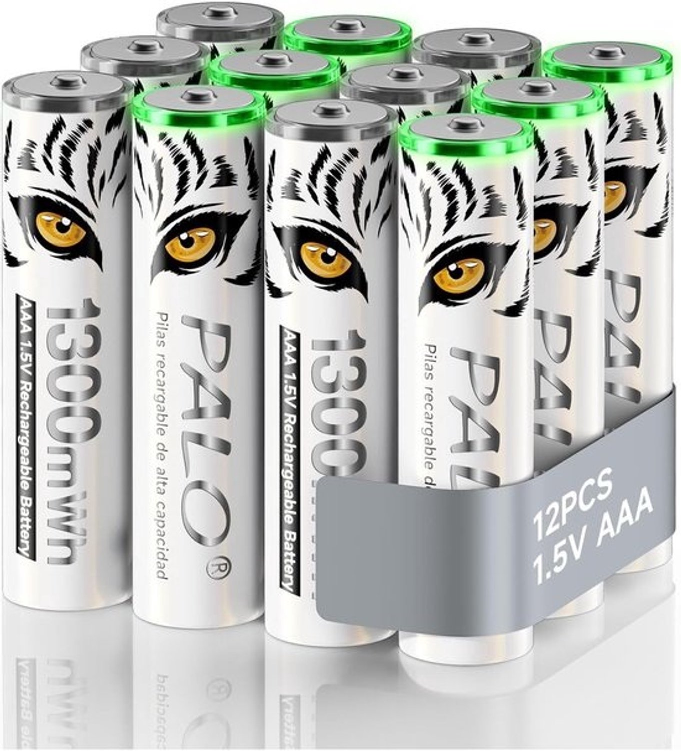 Oplaadbare batterijen - AAA-energiecellen - Voor het voeden van apparaten - Stabiele uitgang van 1.5 V - Capaciteit van 1300 mWh