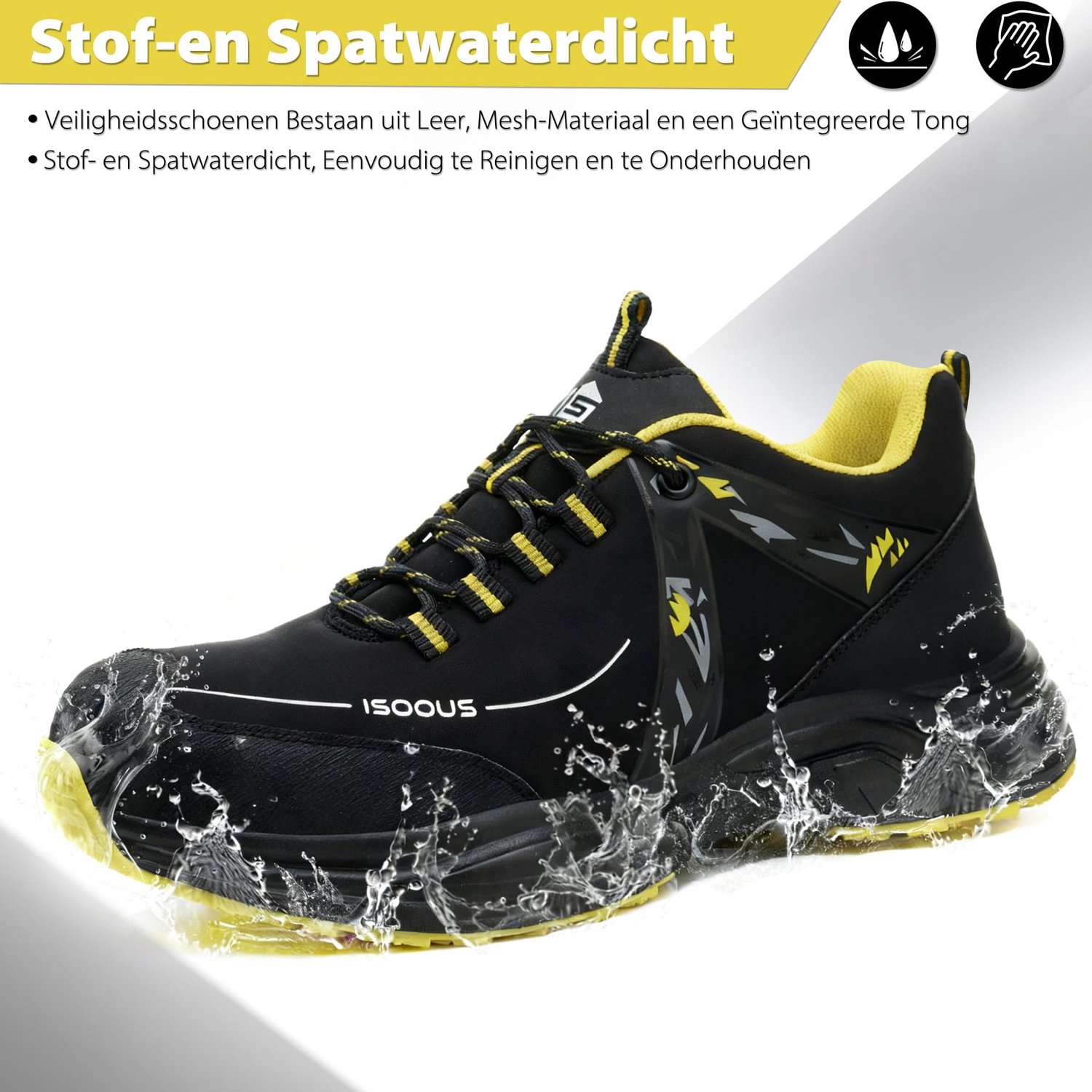 Werkschoenen Heren Dames Veiligheidsschoenen Stalen Neus Lichtgewicht Ademend Veiligheidslaarzen Beschermende Sneakers - ShopVlot