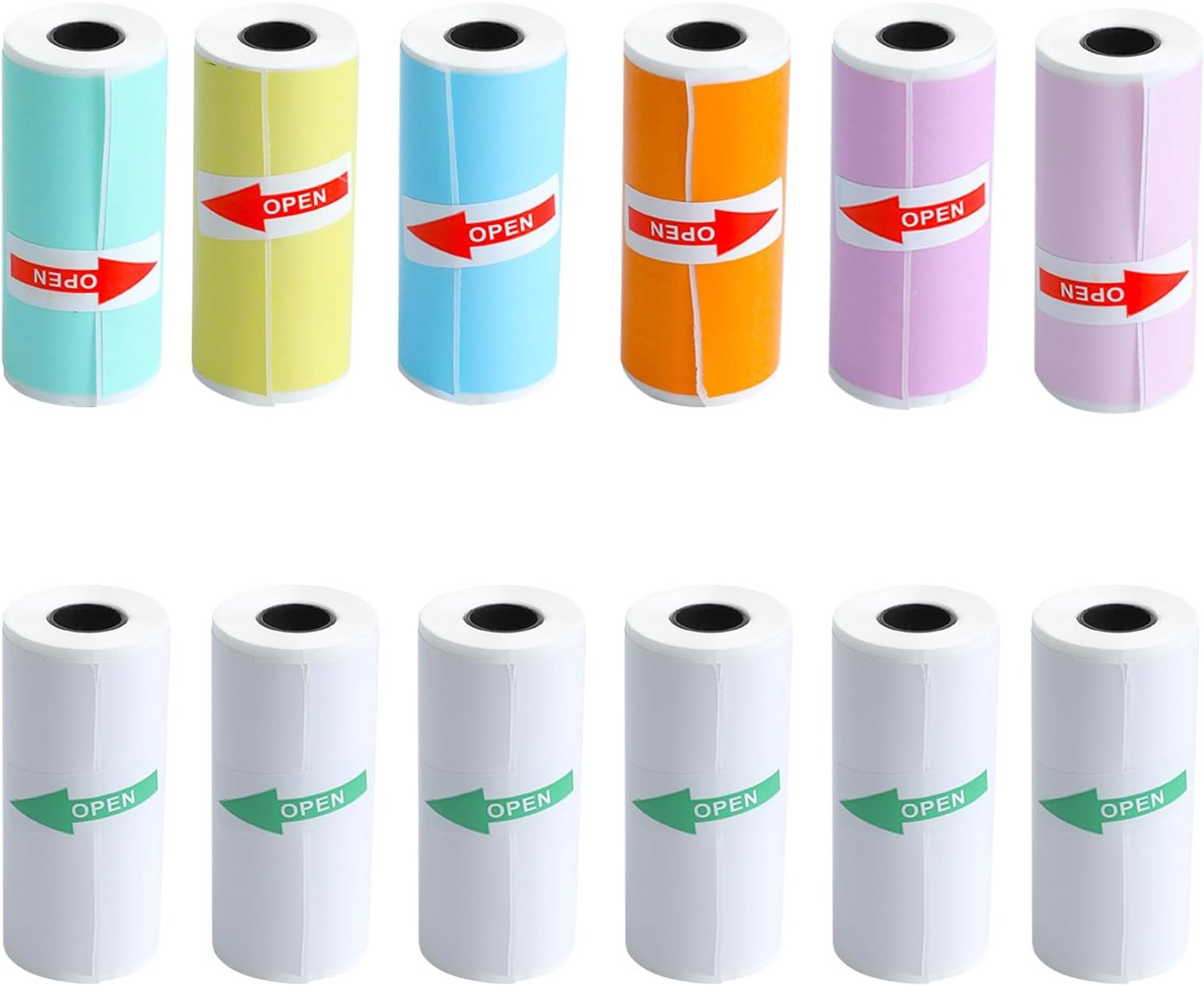 Thermal Paper for Printers, 12 Rolls Adhesive Labels, Printable Paper, Print Paper for Kids Instant Camera and Thermal - ShopVlot