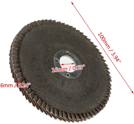10 Stuks Slijpschijven 60 Korrel Slijpschijf Klepschijf Aluminiumoxide Schuurmiddelen Slijpschijf voor Haakse Slijper 100 * 6 * 16 Mm, met Hoge Elasticiteit, Goed — afbeelding 2
