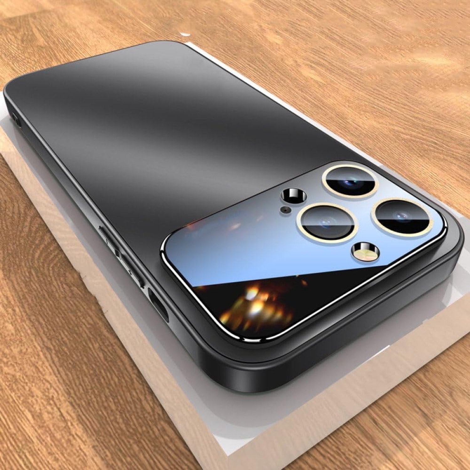 Luxe Matte Hoesje Voor iPhone 11 12 13 14 Pro Max Mode Met Camera Glas Lensbescherming Grote Raam Hoesjes Cover, grijs, Voor iPhone 12Pro Max