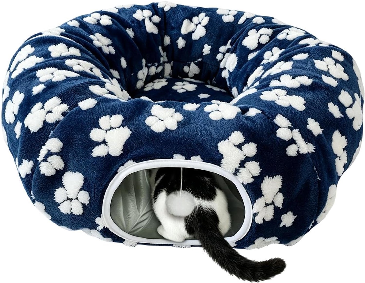 Katten Donut Groot Pluche Wasbaar Comfort met Speelbal