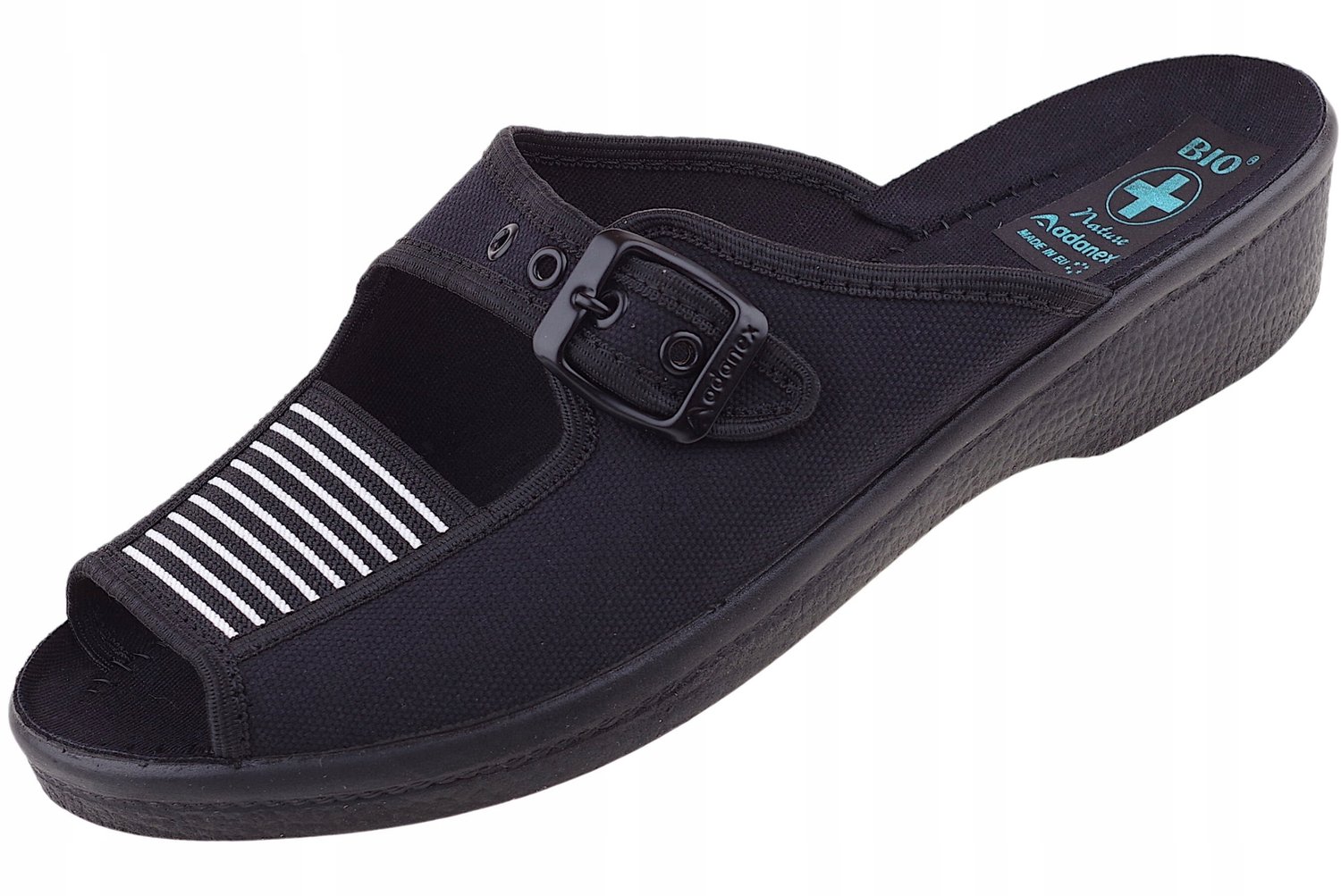 Adanex Bio Pantoffels Dames Zwart Maat 37 - Verstelbaar & Comfortabel