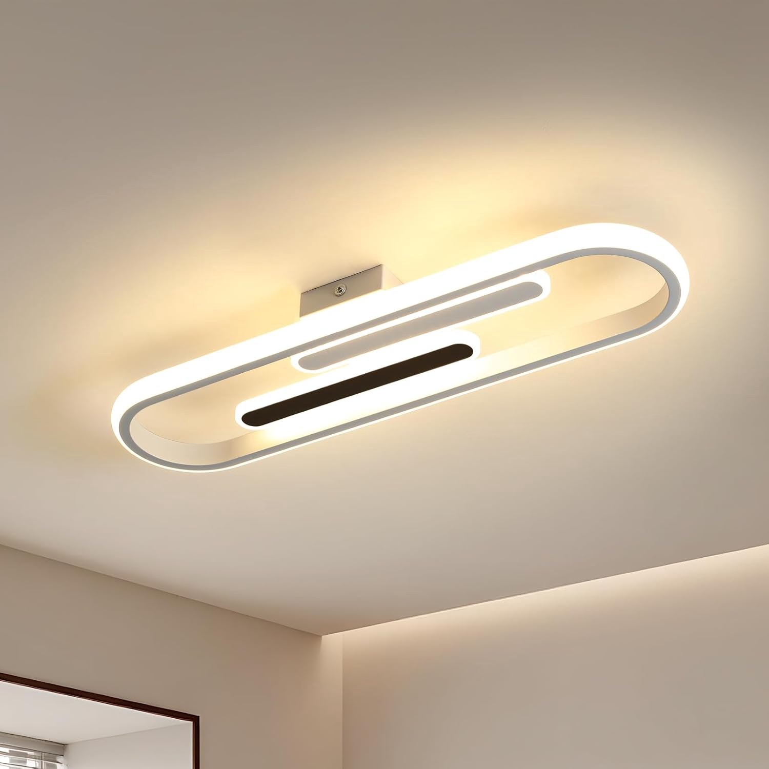 Led-plafondlamp, 30 W, 3000 K, warm licht, plafondlamp, Ø 45 cm