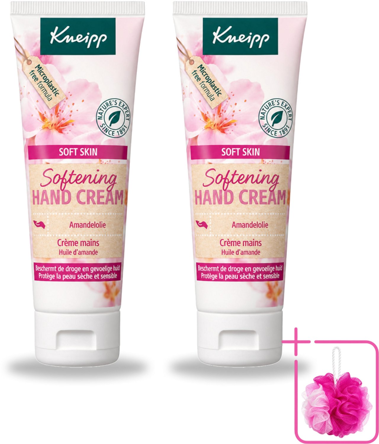 2 x Kneipp - Handcrème - Soft Skin - Amandelbloesem - 75 ml - Bulkverpakking - Handcrème - Douchemop - Droge handen
