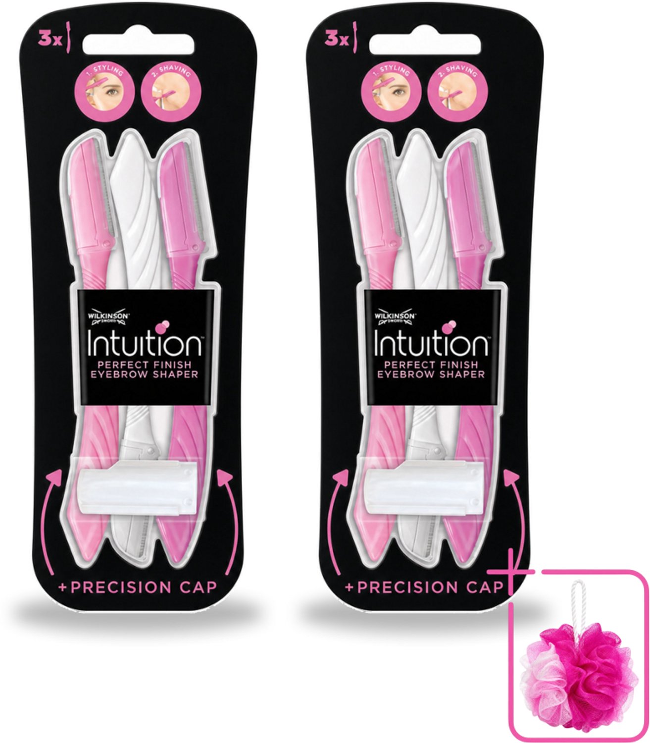 2 x Wilkinson Intuition - Navulmesjes - Wenkbrauw Shaper - Precisie - 3 mesjes - Bulkverpakking - Wenkbrauw shaper - Haartjes verwijderen