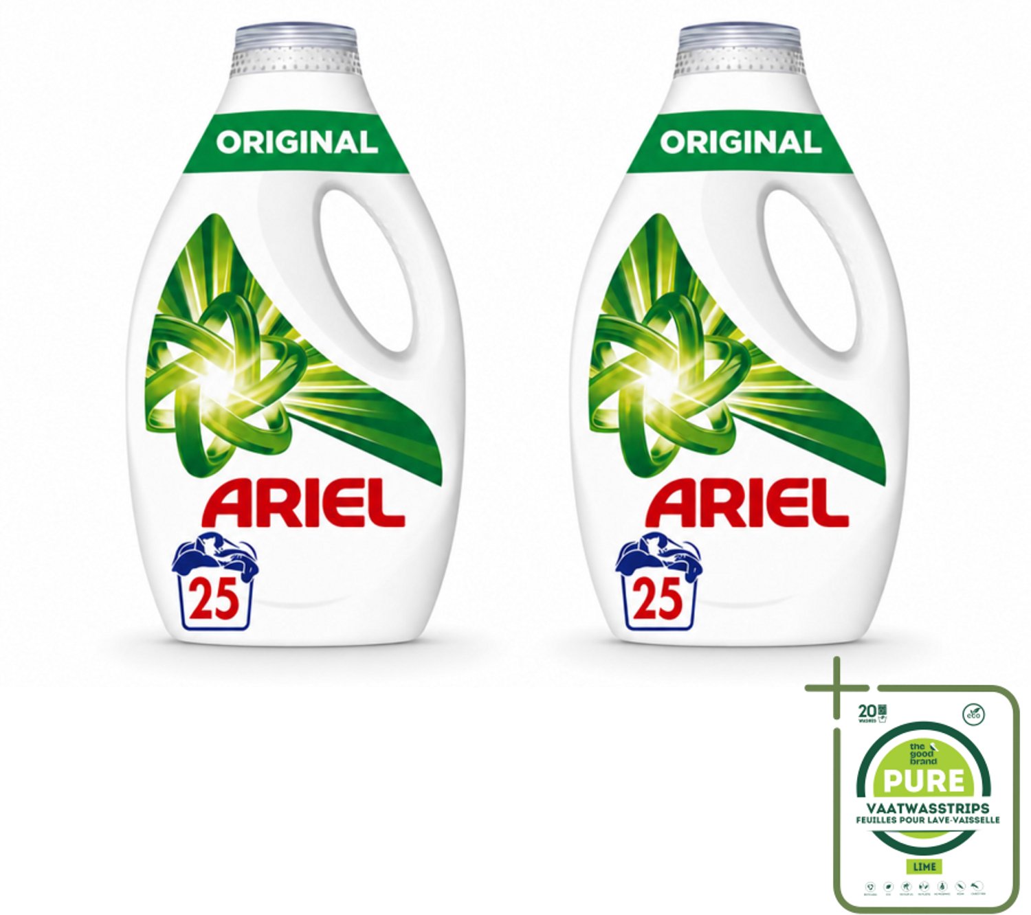 2 x Ariel – Original – Vloeibaar Wasmiddel – 1,13 L - Grootverpakking - Vaatwasstrips - Wasmiddel - Vloeibaar Wasmiddel - Reiniging - Frisheid - Koudwas