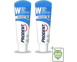 Prodent 2 x – Tandpasta – Wit + Fris – Complete Bescherming – 75 ml - Grootverpakking - Tandpasta - Glazuur Bescherming - Vlekverwijdering - Wittere Tanden - Mondverzorging