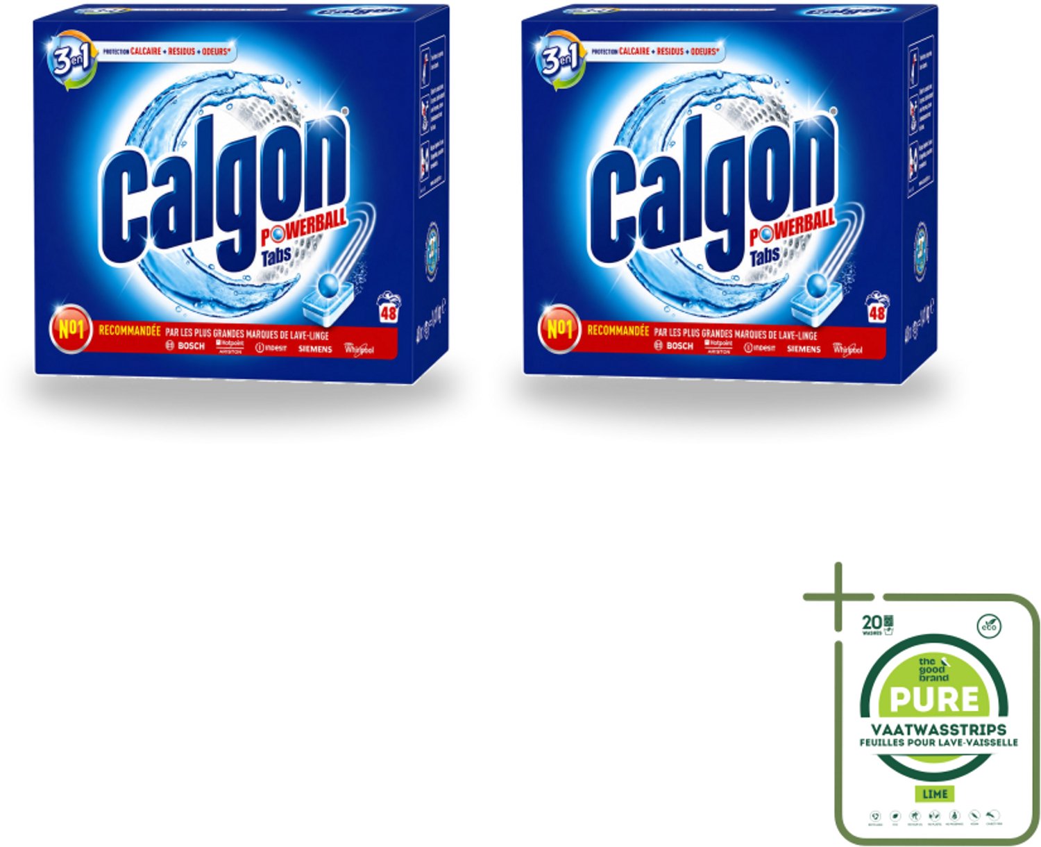 2 x Calgon - 3in1 Tabletten - 48 tabletten - Grootverpakking - Wasmachine Bescherming - Kalkaanslag Voorkomen - Vuilresten Verwijderen - Nare Geuren Bestrijden - Wasmachine Levensduur Verlengen