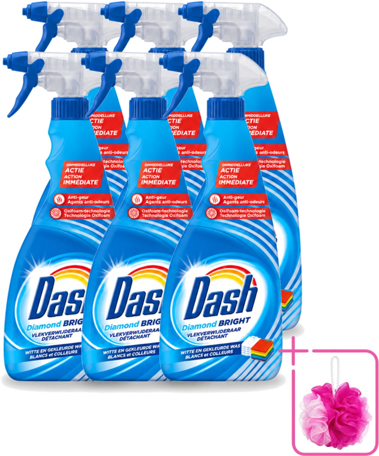 6 x Dash - Vlekverwijderaar - Vloeibaar - Krachtige Reiniging - 750 ml - Bulkverpakking - Vlekverwijderaar - Douchemop - Wasmiddel