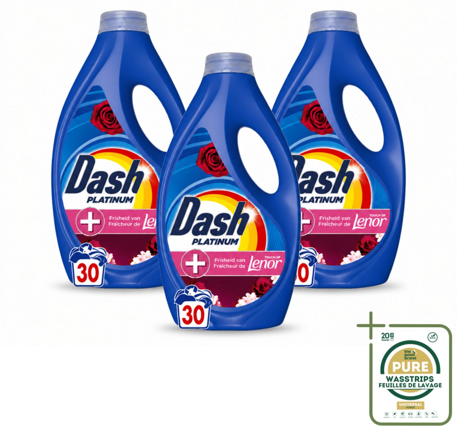 3 x Dash – Wasmiddel – Jasmin & Rose de Mai – 1350 ml - Wasstrips - Wasmiddel - Wasmiddel Voor Gekleurde Was - Wasmiddel Met Jasmin En Roos - Wasmiddel Met Frisse Geur - Wasmiddel Voor Vlekken