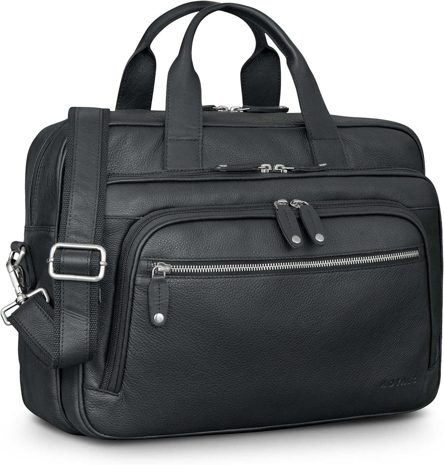 ROYALZ Torino Large Briefcase Men's Leather Business - Laptop Bag 14-17 Inch Genuine Leather Shoulder Bag Large for - ShopVlot