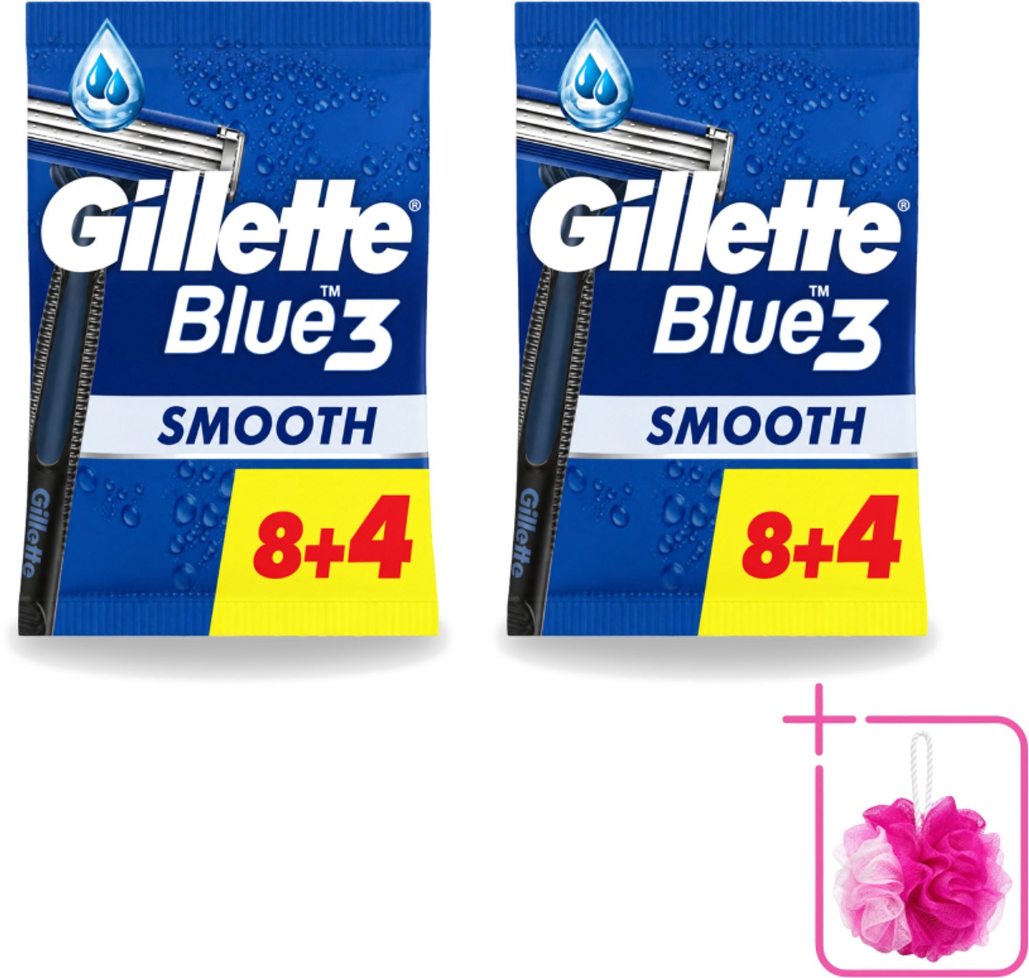 2 x Gillette - Blue III Smooth - Wegwerpscheermesjes - Comfort en bescherming - 12 Scheermesjes - Bulkverpakking - Scheermes - Scheermesje