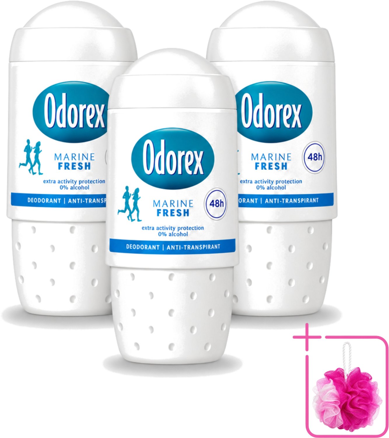 3 x Odorex - Deodorant Roller - Marine Fresh - Verkwikkende Geur - 50 ml - Bulkverpakking - Deodorant Roller - Marine Fresh