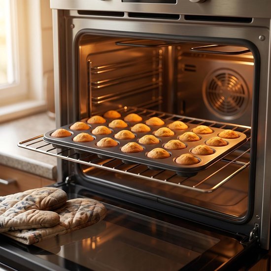 4 stuks muffin bakvorm voor 24 mini muffins, 35,5 x 26,5 x 2 cm muffinvorm — afbeelding 2