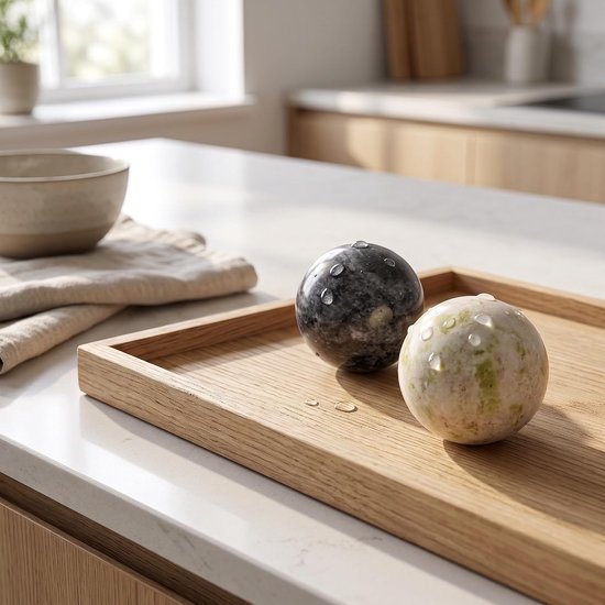 2 Stuks Marmeren Look Decoratieve Ballen voor Vazen Schalen Unieke Patroon Sfeerbollen Komvulling voor Woonkamer Feestdecoratie — afbeelding 4