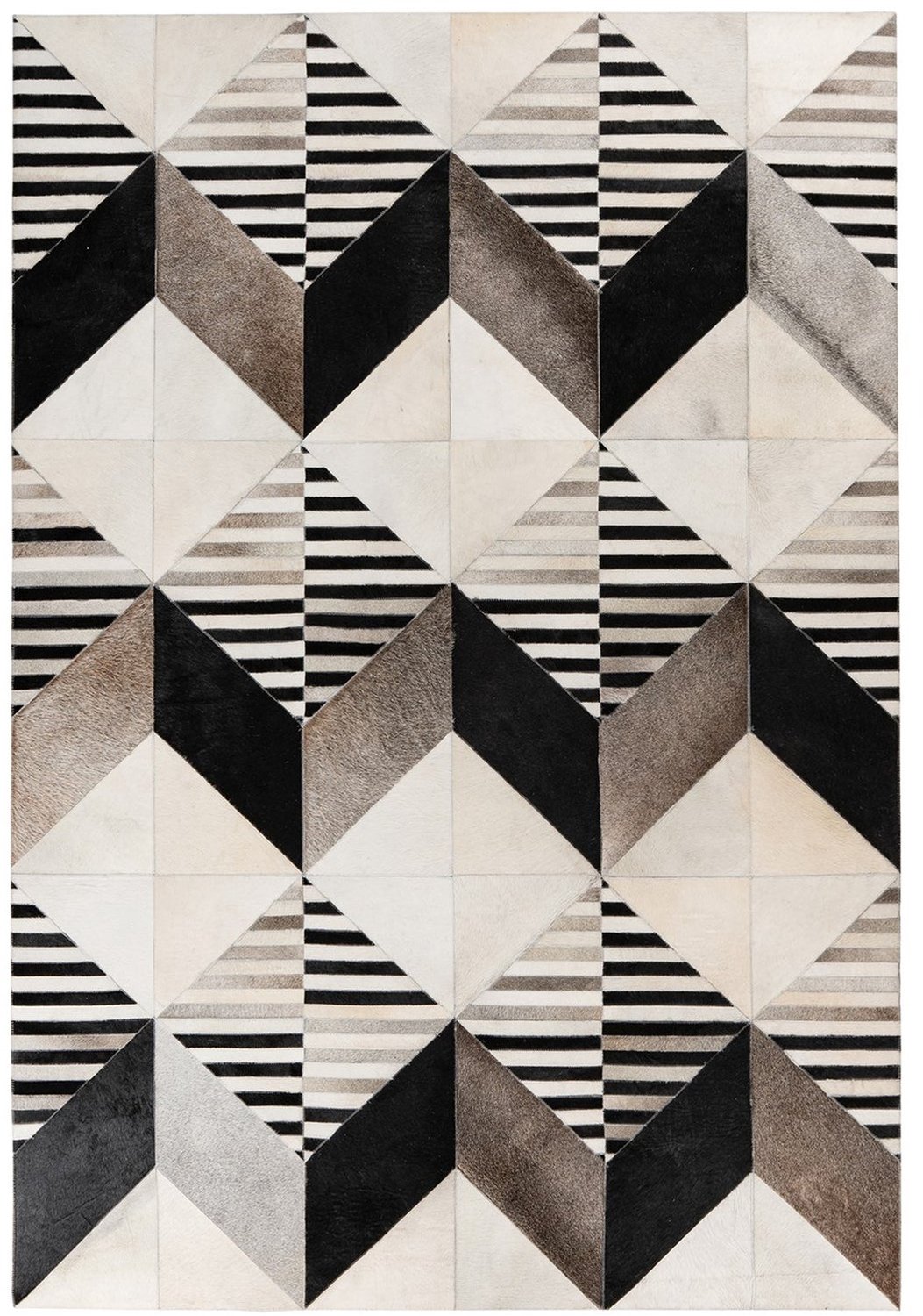 Dutch XXL Leren Vloerkleed | Tapijt | Lavin | Geometrisch | Multikleur | 160x230 cm