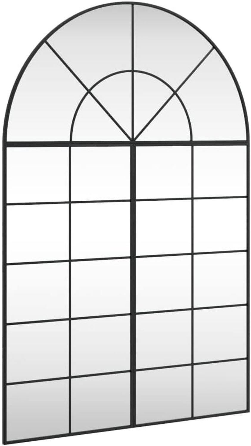 Wandspiegel van glas met gepoedercoat ijzeren frame, wandmontage voor kleine ruimtes, helder spiegelbeeld, ideaal voor slaapkamer, hal, woonkamer en badkamer