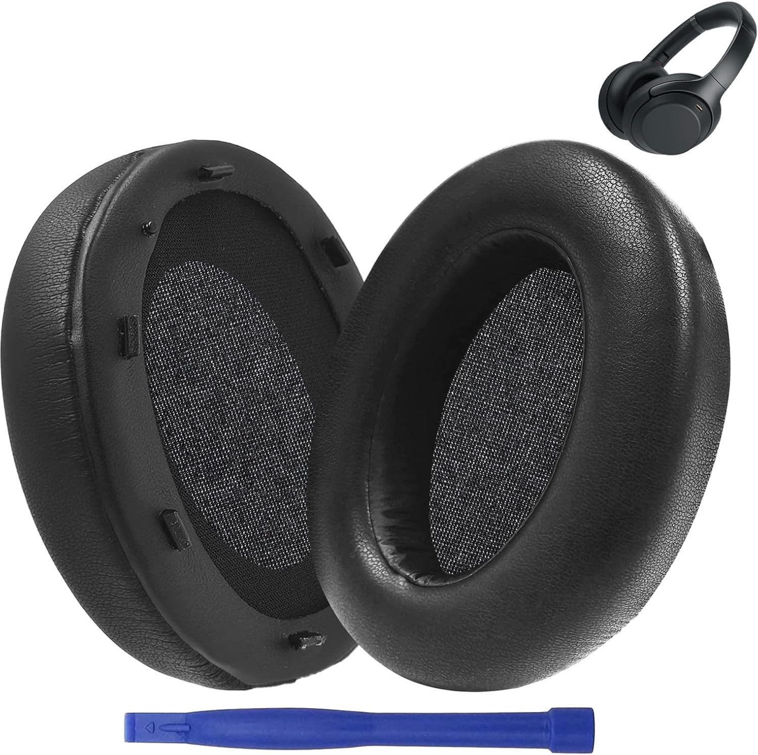 1 paar vervangende oorkussens voor Sony WH-XB910 XB910N Extra Bass Noise Cancelling hoofdtelefoon, eiwitleer, vervangende pads, compatibel met Sony WHXB910N draadloze Bluetooth-headset