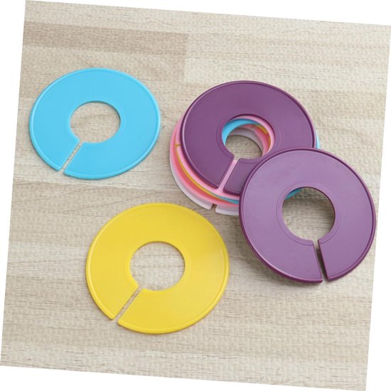 3 Stuks Kleding Sorteerring Heldere Kleur Scheidingsring Kast Scheidingsring Verdeler Paars Garderobe — afbeelding 4