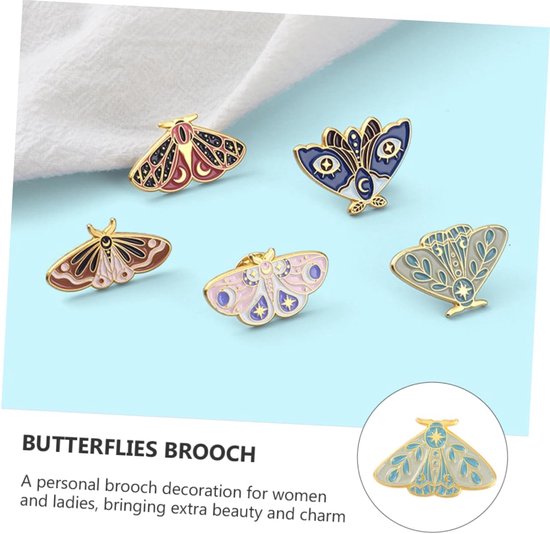 10 Stuks Insectenbroche Vlinders Kledingbroche Vlinders Broche Kledingbroche Badge Metalen Broche Dierenbroche Badge Kledingtasbroche Legering — afbeelding 3