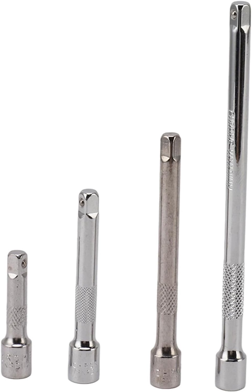 Set van 4 Stuks 1/4 Inch Aandrijfsleutel Verlengbalken van Chroom Vanadium Staal - Lange Schachten van 50mm, 75mm, 100mm en 150mm voor Impact Gereedschap