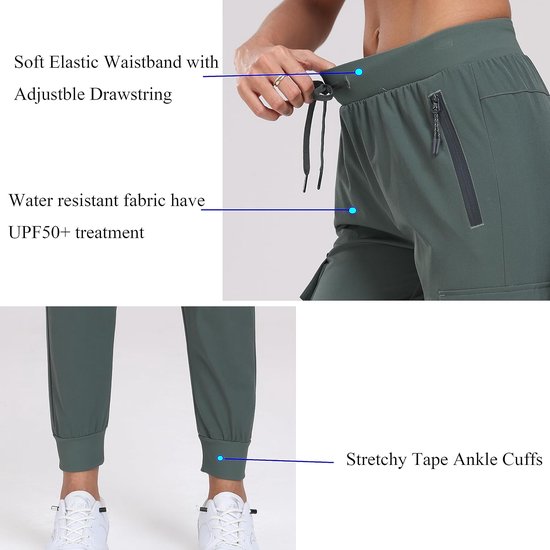 Oalka Cargowandelbroek voor dames, lichtgewicht reiszakken, joggingbroek, sneldrogend — afbeelding 2