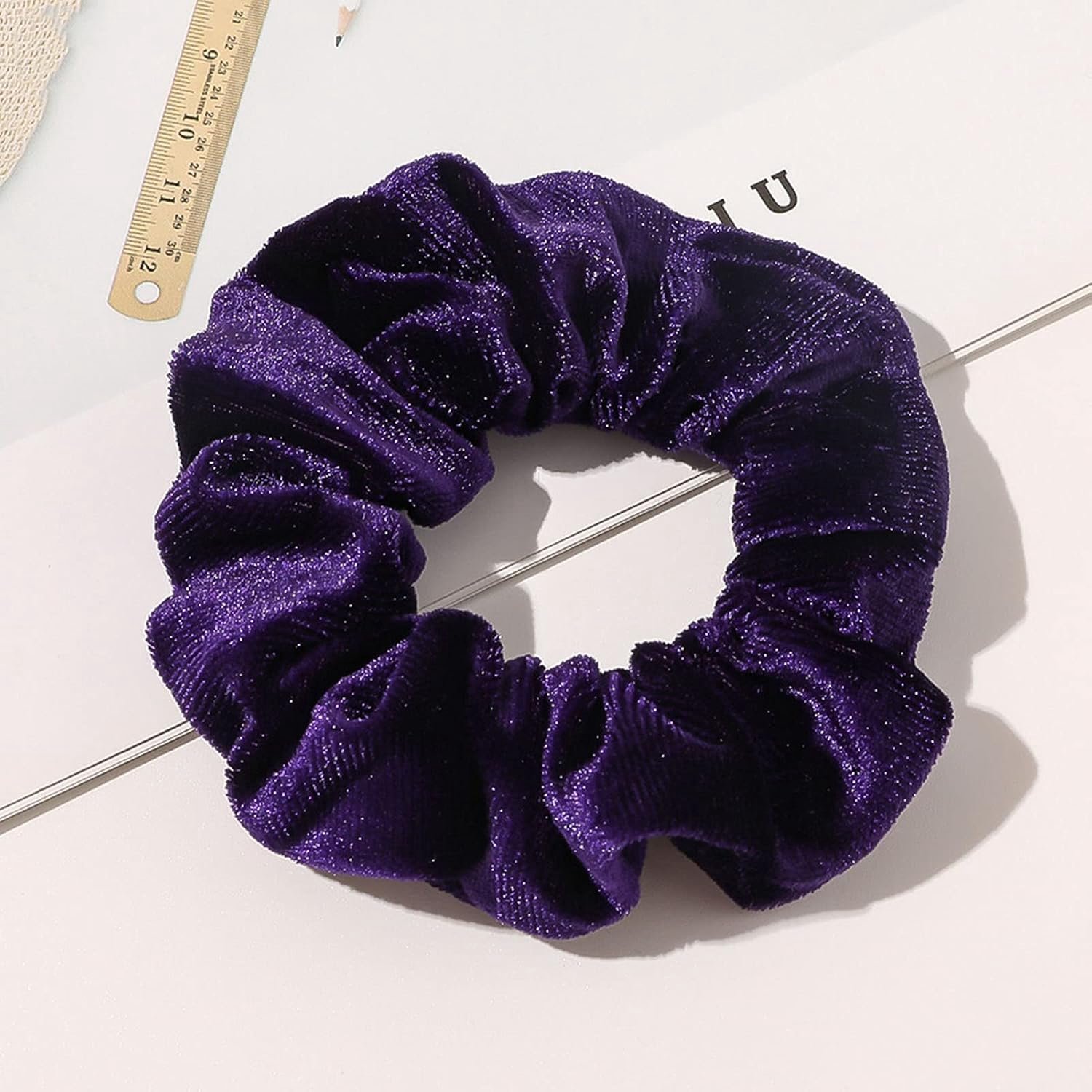Haarscrunchies voor Vrouwen Fluwelen Snoepkleur 10 STUKS Elastische Haarelastiekjes Cadeaus voor Schoolfeest Reizen