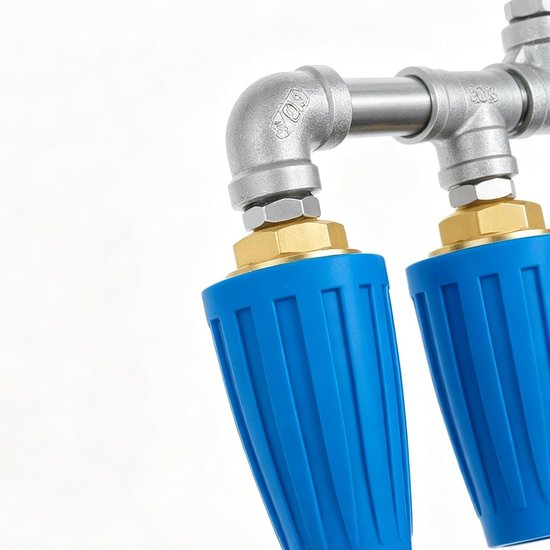 Hogedruk Slang Nozzle Quad Ergonomische RVS Wasmachine — afbeelding 4