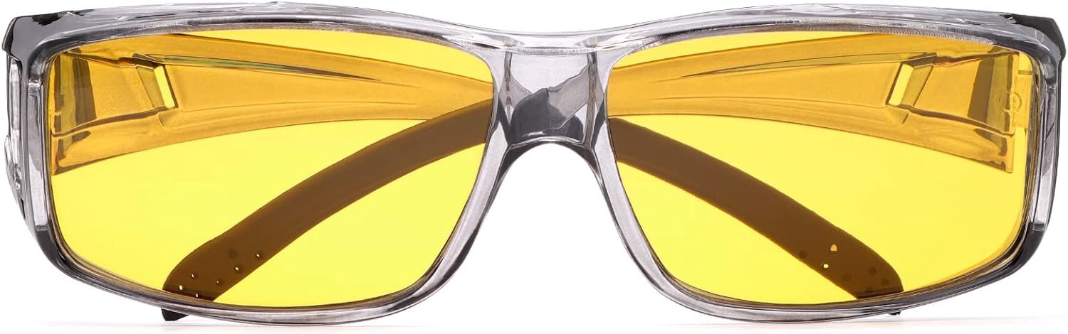 YIMI All-round sunglasses, polarised lenses for wearing over correction glasses, fit over normal glasses with 100% UV - ShopVlot
