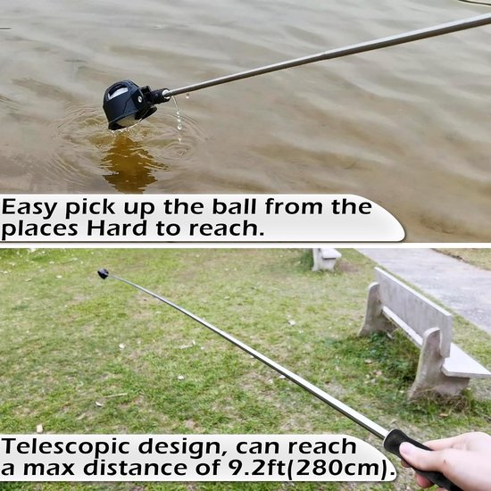 Verstelbare RVS Golfbal Retriever met Automatische Vergrendeling en 9 Ft Lengte voor Watergebruik en Gemakkelijk Ophalen van Ballen — afbeelding 3