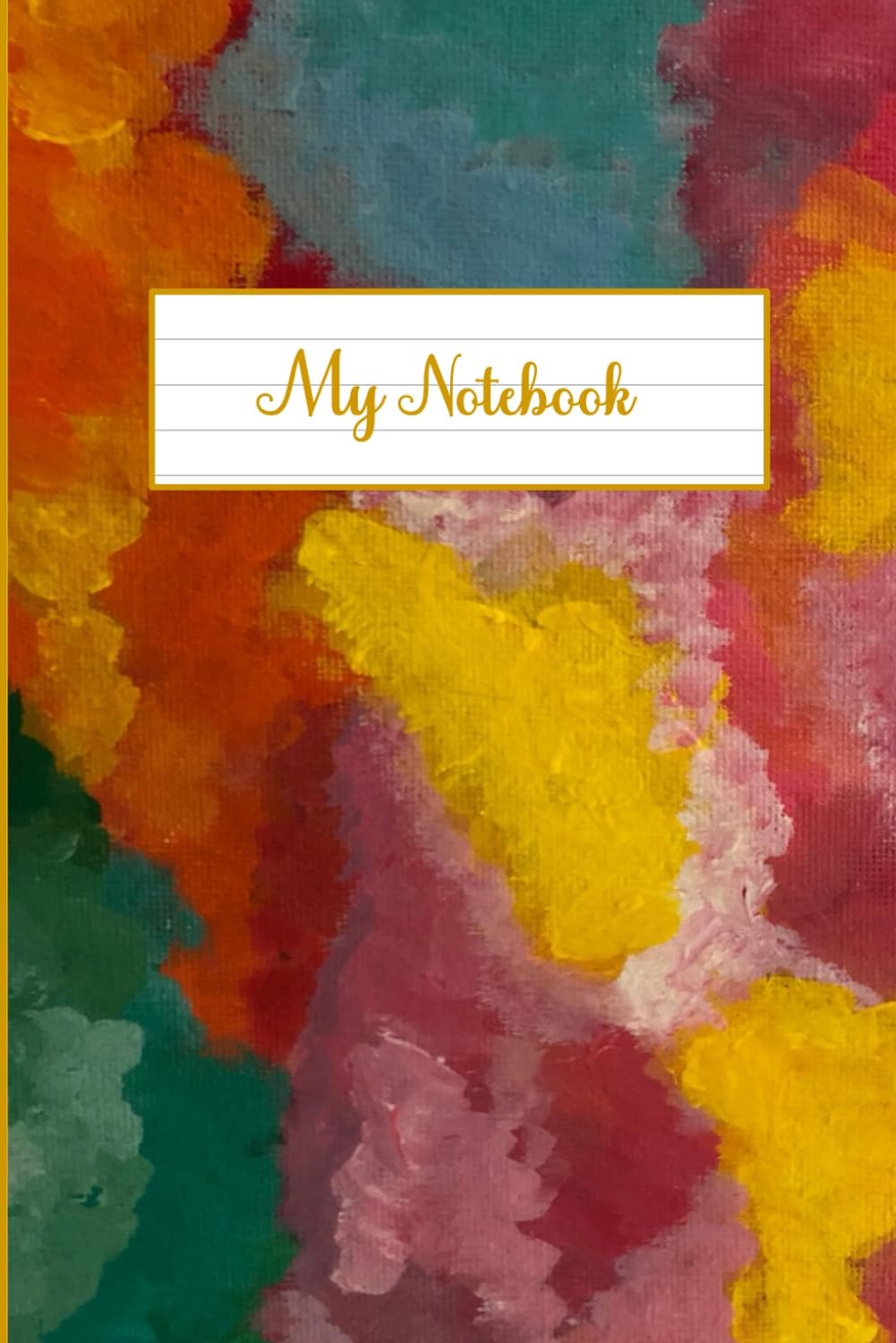 Colourful Hand Painted Notebook: 6"x9" Ruled Page Notebook/Journal 120 Pages - ShopVlot
