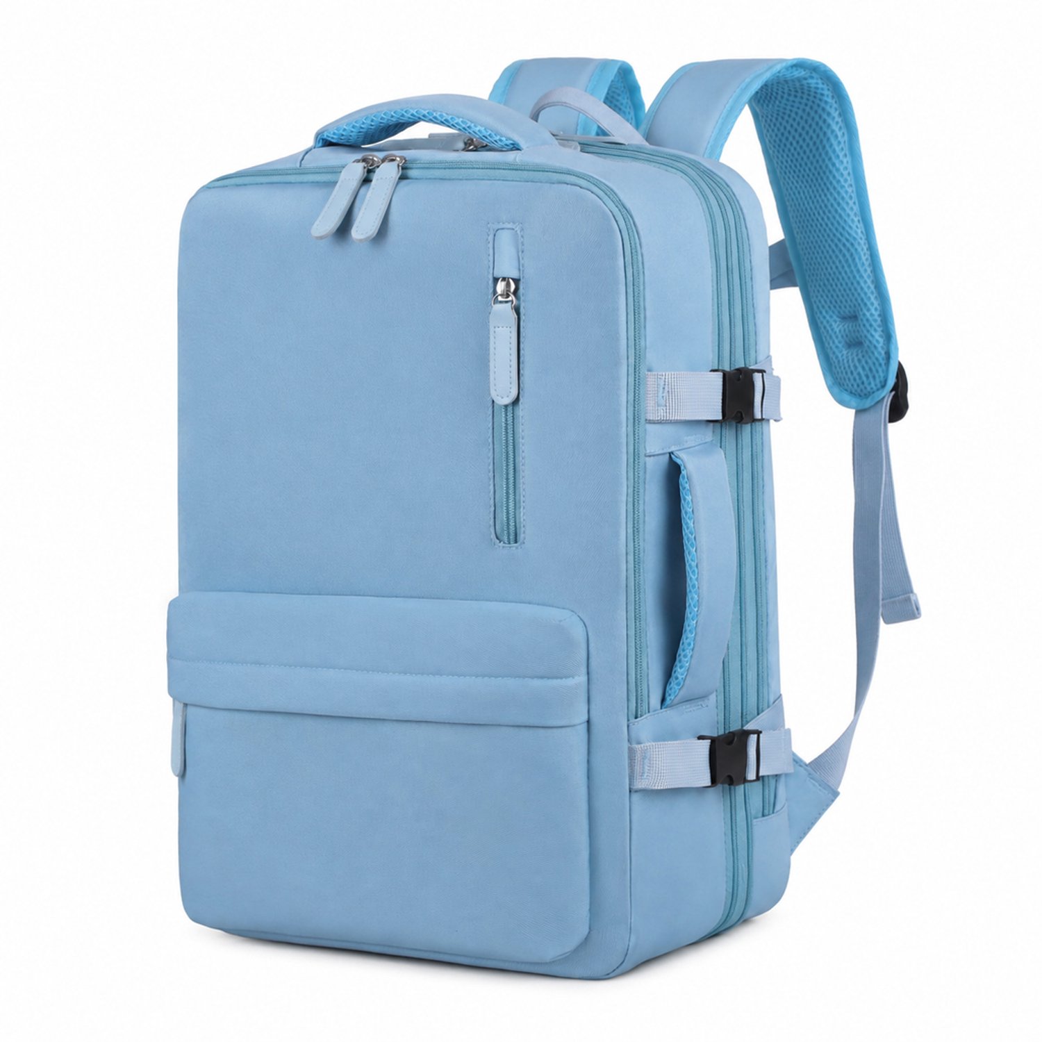 Rugzak - 3 vakken - luchtkussen-schouderbanden - blauw
