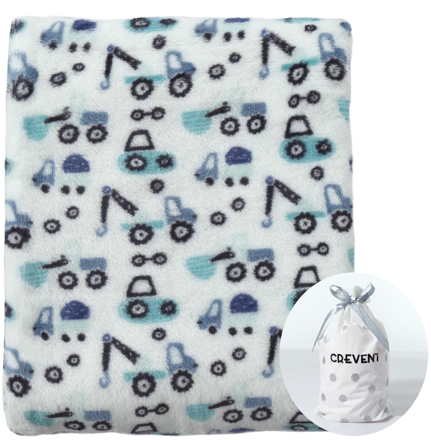 CREVENT 75cmX100cm, leuke, lichtgewicht, zijdeachtige, behaaglijke, warme babydeken voor babyjongens, peuters. Pasgeboren uniseks wieg, kinderwagen vo